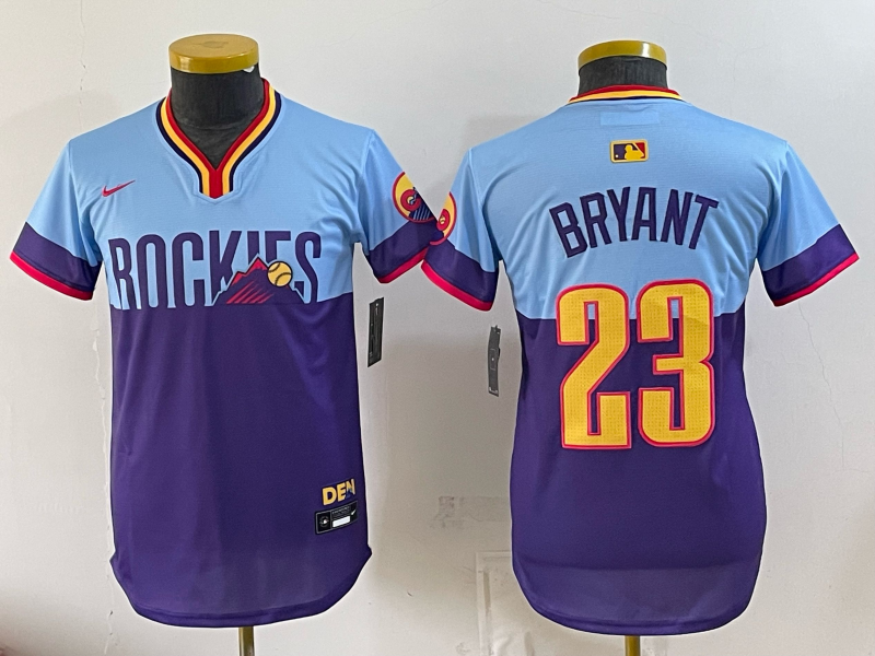 men Colorado Rockies #23 Bryant blue MLB 2026 jersey->los angeles dodgers->MLB Jersey